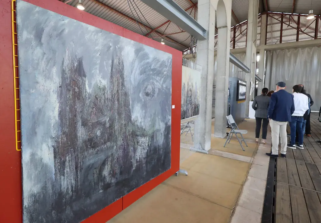 Presentaci&oacute;n de la exposici&oacute;n de pintura y escultura de la Asociaci&oacute;n de Pintores del Bierzo en el Museo del Ferrocarril de Ponferrada