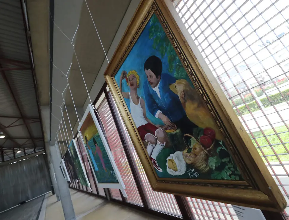 Presentaci&oacute;n de la exposici&oacute;n de pintura y escultura de la Asociaci&oacute;n de Pintores del Bierzo en el Museo del Ferrocarril de Ponferrada