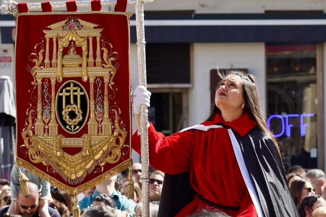 Celebraci&oacute;n del preg&oacute;n a caballo organizado por la Cofrad&iacute;a de las Siete Palabras de Jes&uacute;s en la Cruz
