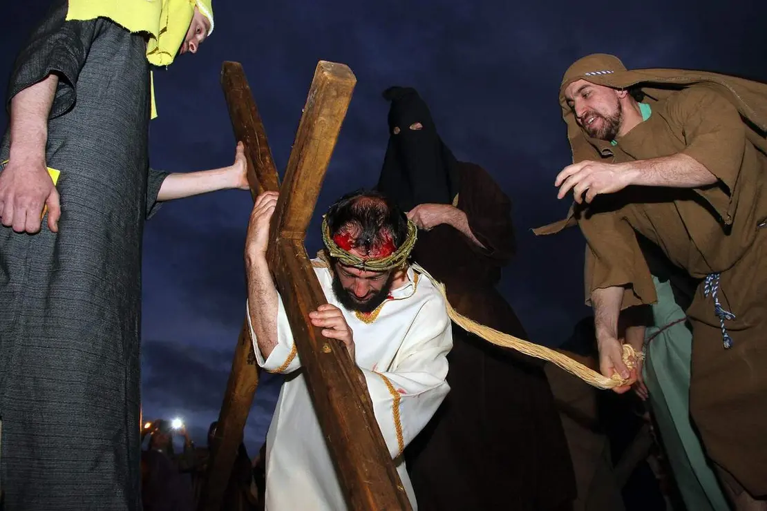 Medio siglo de pasi&oacute;n viviente en Jim&eacute;nez de Jamuz. Fotos: Peio Garc&iacute;a