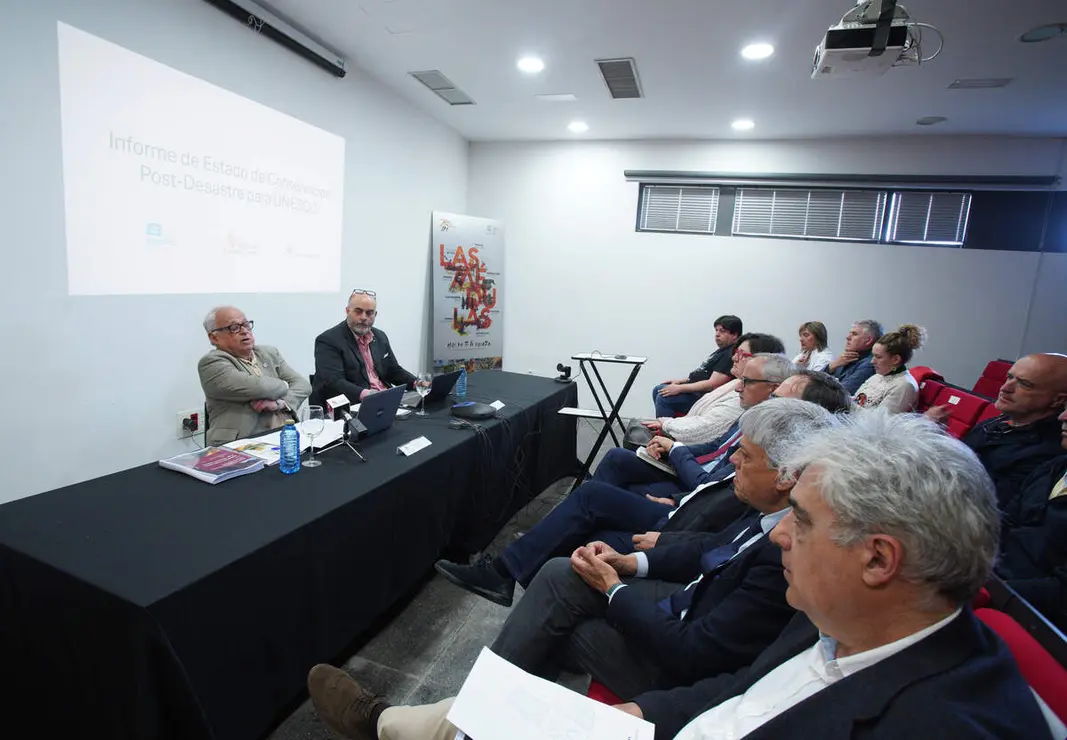 El consejero de Cultura, Turismo y Deporte, Gonzalo Santonja, presenta el informe sobre el estado de conservaci&oacute;n de la zona arqueol&oacute;gica de Las M&eacute;dulas