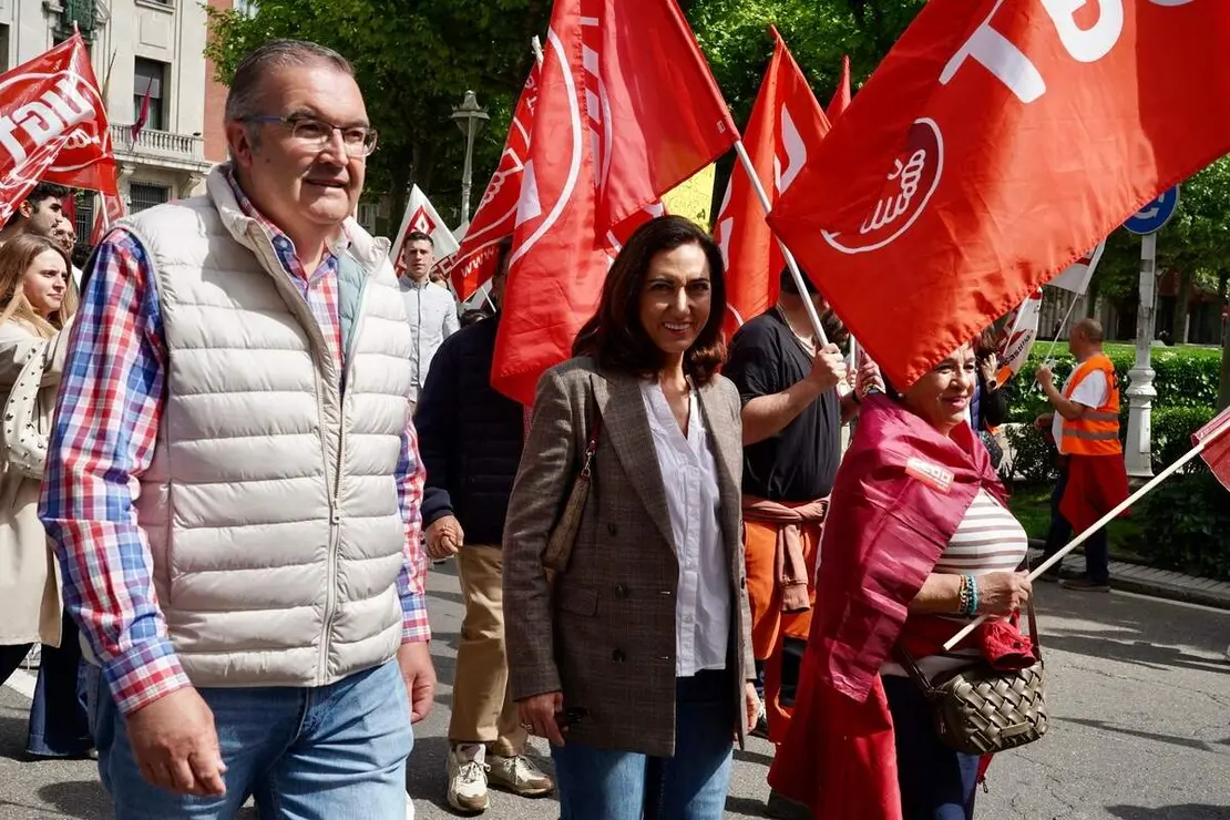 Manifestaci&oacute;n del 1&ordm; de Mayo convocada por UGT y CCOO en Le&oacute;n