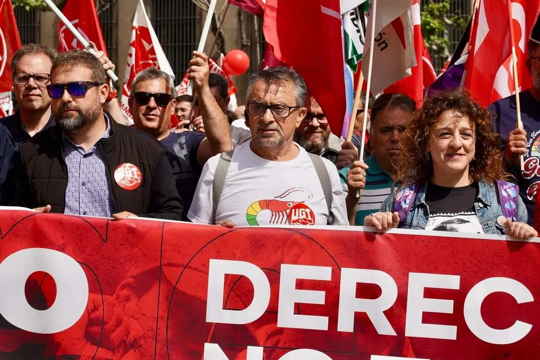 Manifestaci&oacute;n del 1&ordm; de Mayo convocada por UGT y CCOO en Le&oacute;n