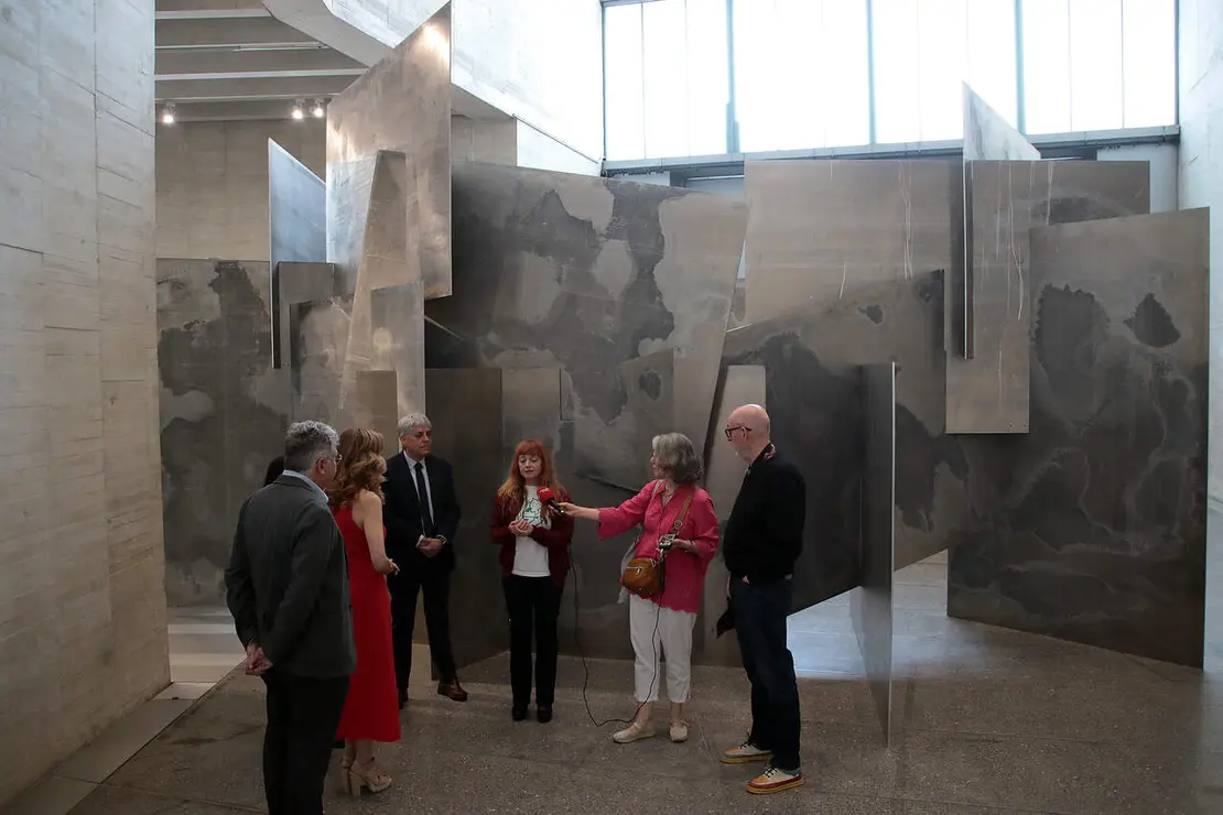 La viceconsejera de Acci&oacute;n Cultural, Mar Sancho, asiste a la presentaci&oacute;n de las nuevas exposiciones del Museo de Arte Contempor&aacute;neo de Castilla y Le&oacute;n