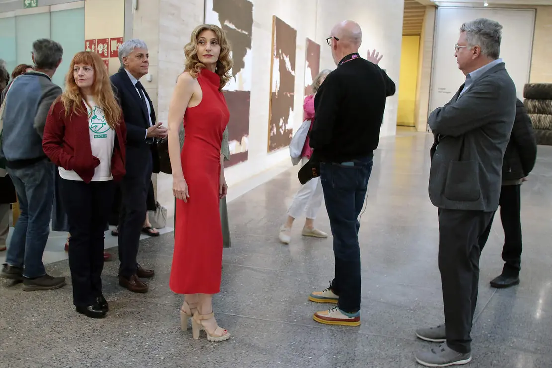 La viceconsejera de Acci&oacute;n Cultural, Mar Sancho, asiste a la presentaci&oacute;n de las nuevas exposiciones del Museo de Arte Contempor&aacute;neo de Castilla y Le&oacute;n