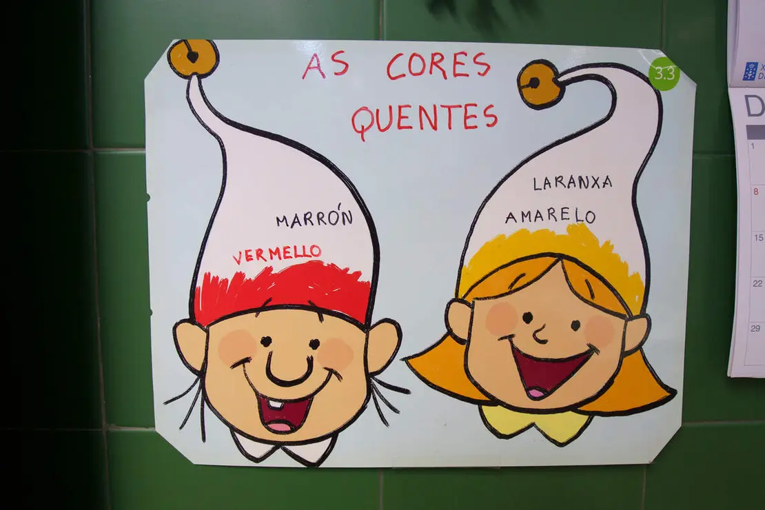 Aula de gallego en el colegio Garc&iacute;a Yebra de Ponferada, perteneciente al programa de la Junta de Castilla y Le&oacute;n
