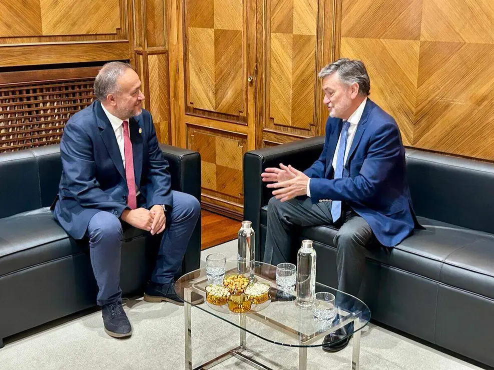 El presidente de las Cortes de Castilla y Le&oacute;n, Francisco V&aacute;zquez, visita al presidente de la Diputaci&oacute;n de Le&oacute;n, Gerardo &Aacute;lvarez Courel
