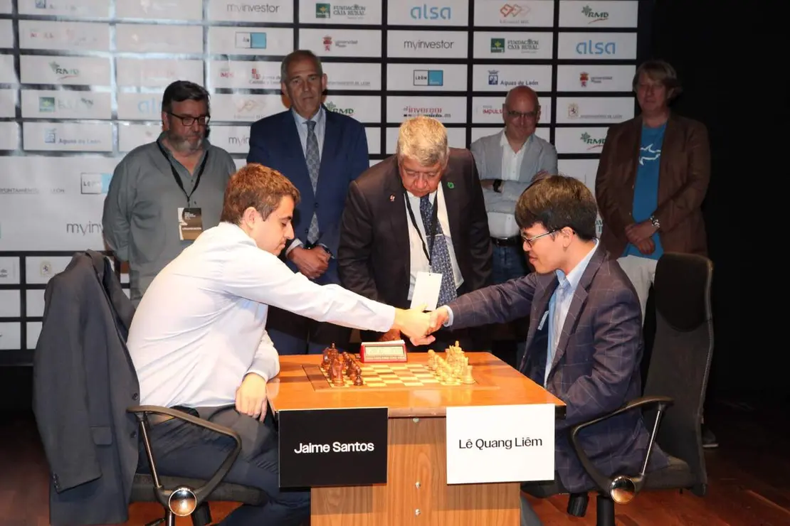 El&nbsp;gran Maestro leon&eacute;s se impuso al vietnamita&nbsp;este domingo para hacerse con su&nbsp;segundo Magistral tras lograrlo en 2023: "Era dif&iacute;cil pero lo he conseguido". Foto: Luque.