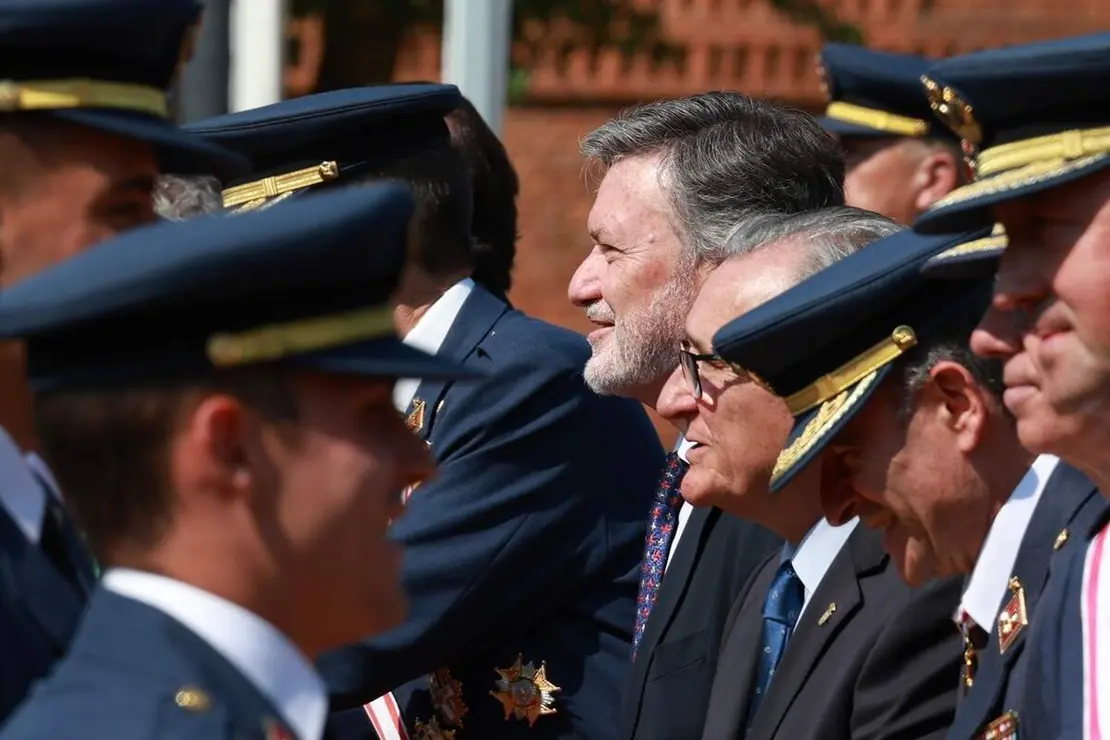 Acto de entrega de los Reales Despachos de Sargento a la XXXIV promoci&oacute;n de la Academia B&aacute;sica del Aire y del Espacio, que est&aacute; presidido por el rey Felipe VI. Acuden al acto el presidente de la Junta, Alfonso Fern&aacute;ndez Ma&ntilde;ueco, el de las Cortes de Castilla y Le&oacute;n, Francisco V&aacute;zquez y el delegado del Gobierno, Nicanor Sen, entre otras autoridades