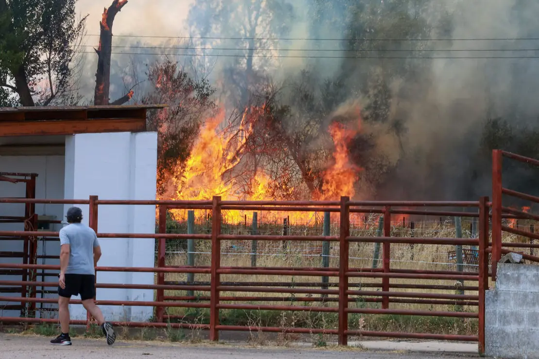 Incendio de nivel dos en Navatejera (Le&oacute;n)