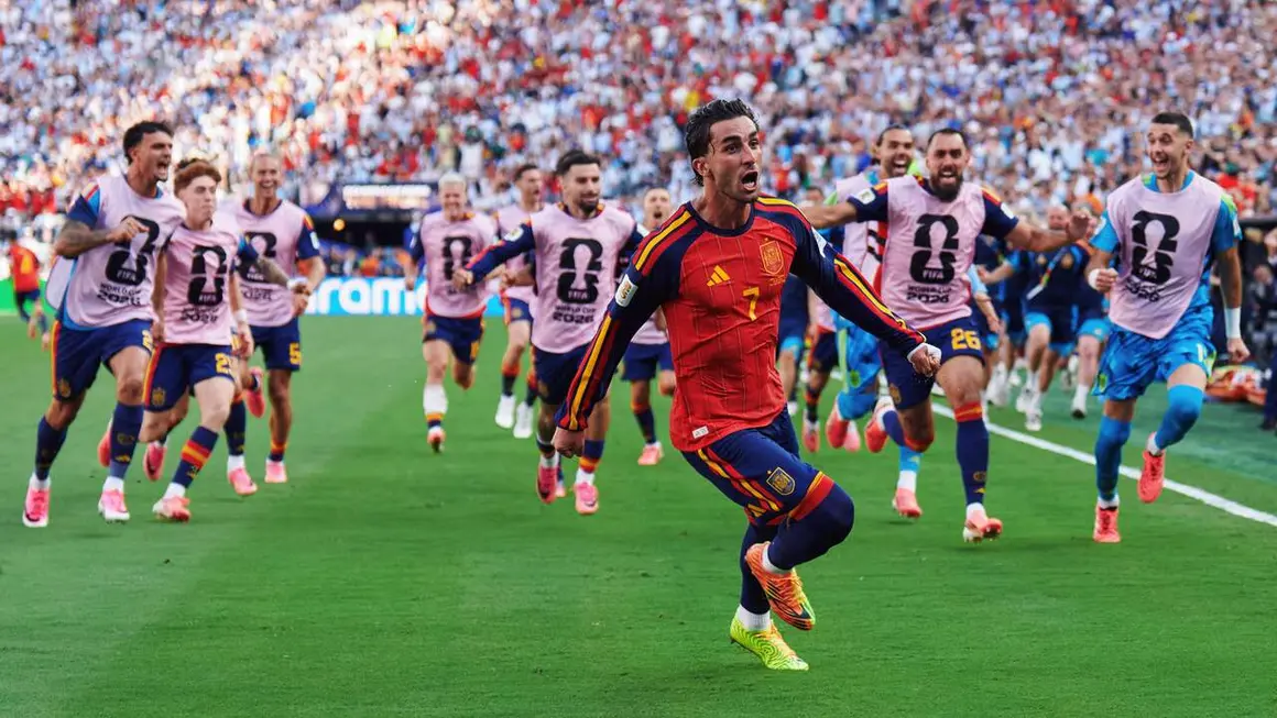 Ferr&aacute;n celebra el gol que da la segunda estrella a Espa&ntilde;a.