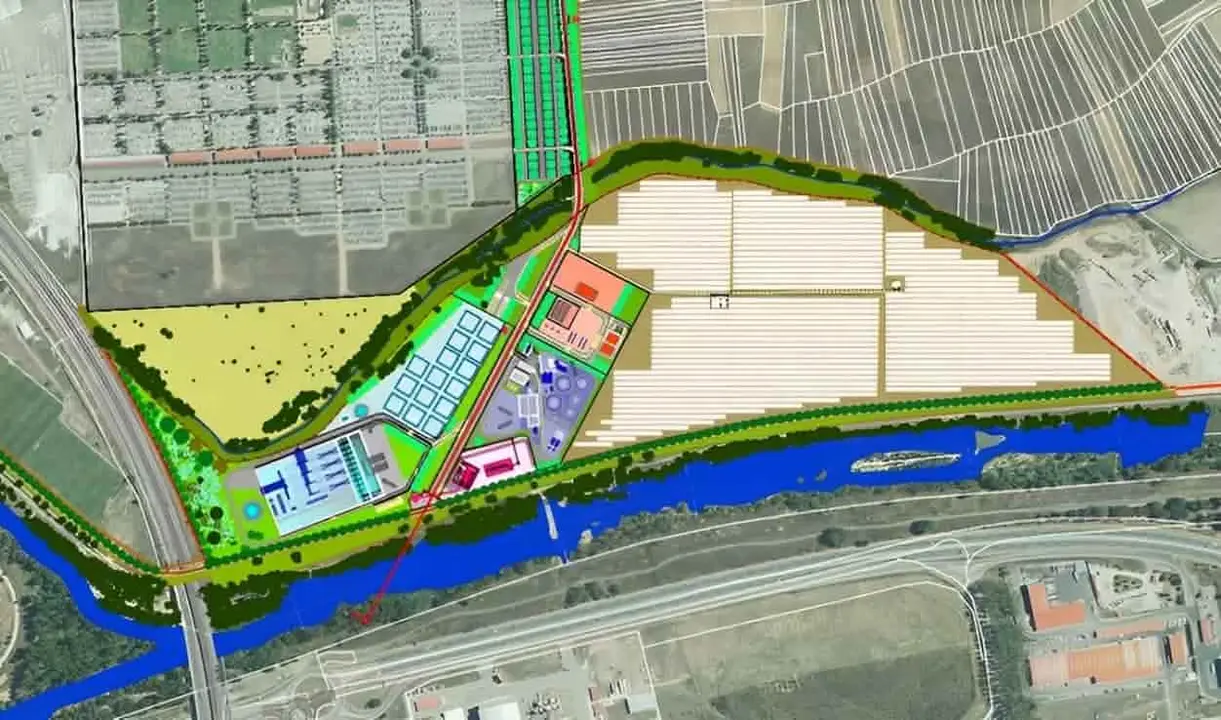 Plano de la planta de Puente Castro ahora protegida en su desarrollo por la declaración de Proyecto Regional.