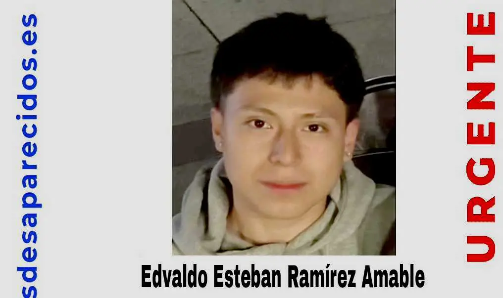 Imagen del cartel en el que se alerta de la desaparición del joven.