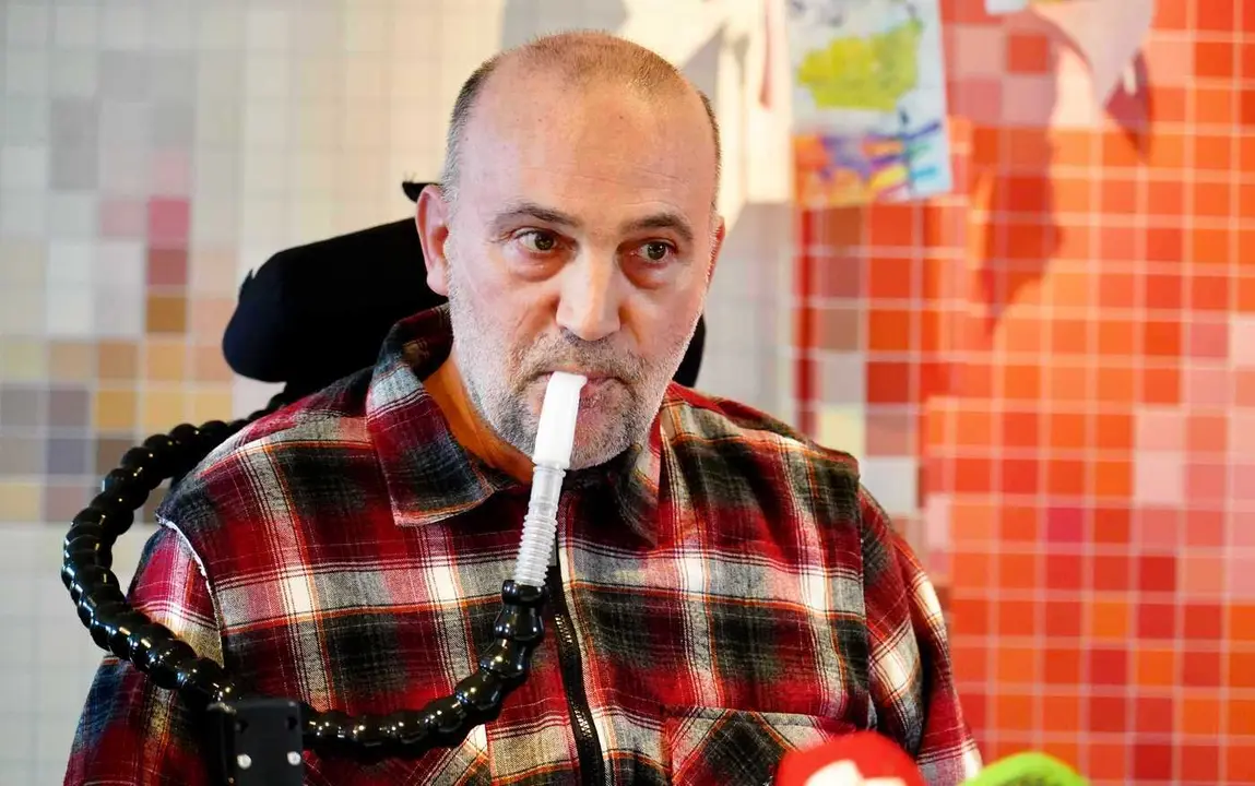 El leonés Urbano González, enfermo de Esclerosis Lateral Amiotrófica.