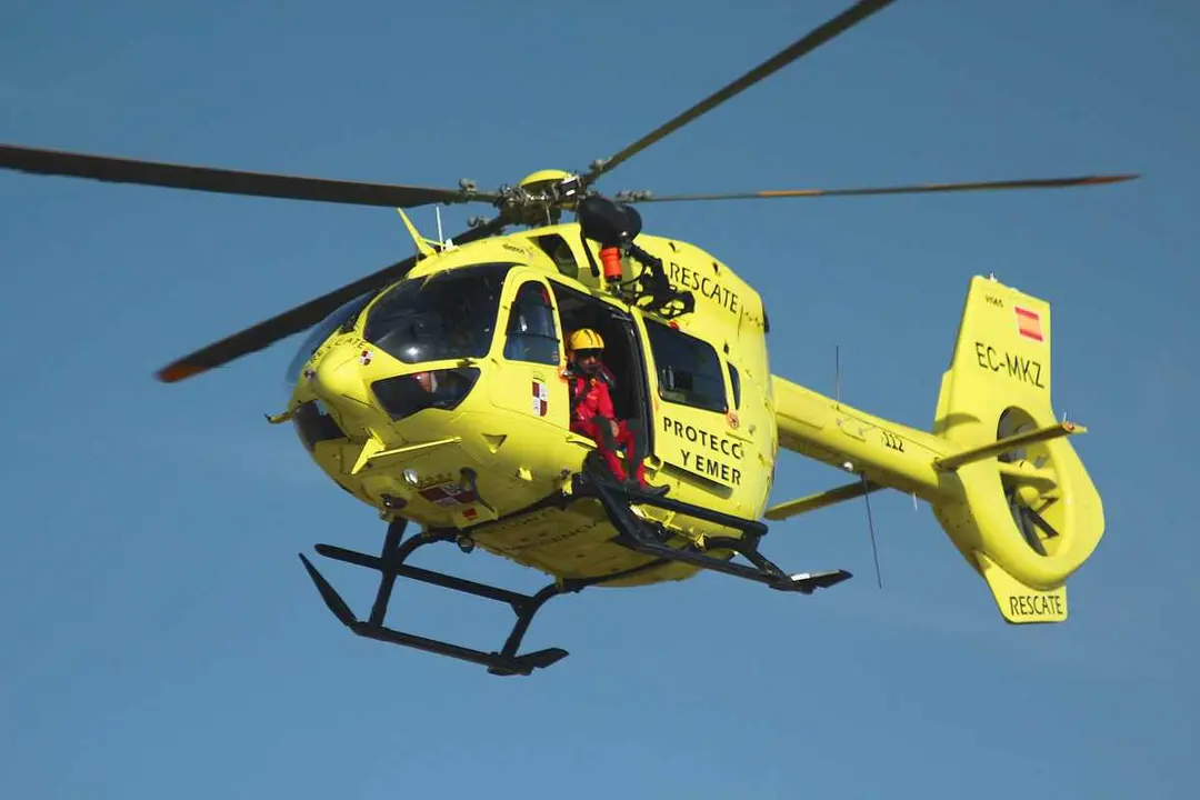 Imagen del helicóptero de rescate utilizado para emergencias