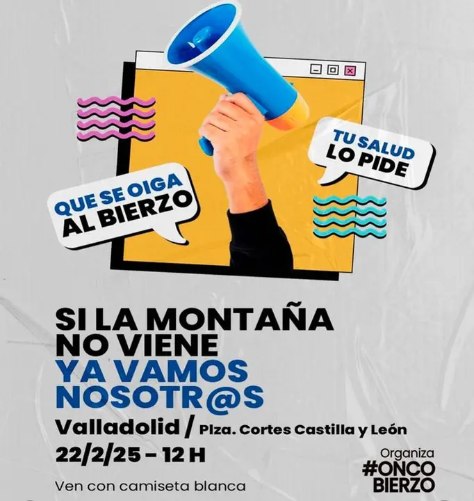 Oncobierzo convoca una protesta para el 22 de febrero en Valladolid.
