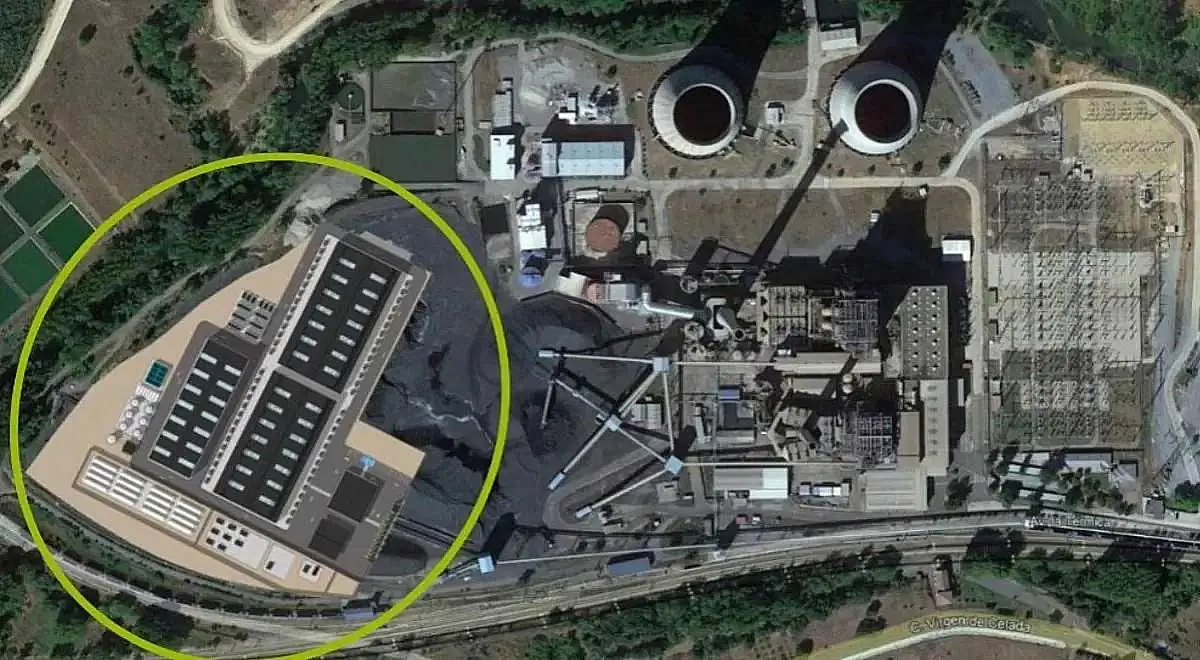 Imagen del área en la que se ubicará el proyecto en un planteamiento sobre la vieja planta de generación eléctrica por combustión de carbón.