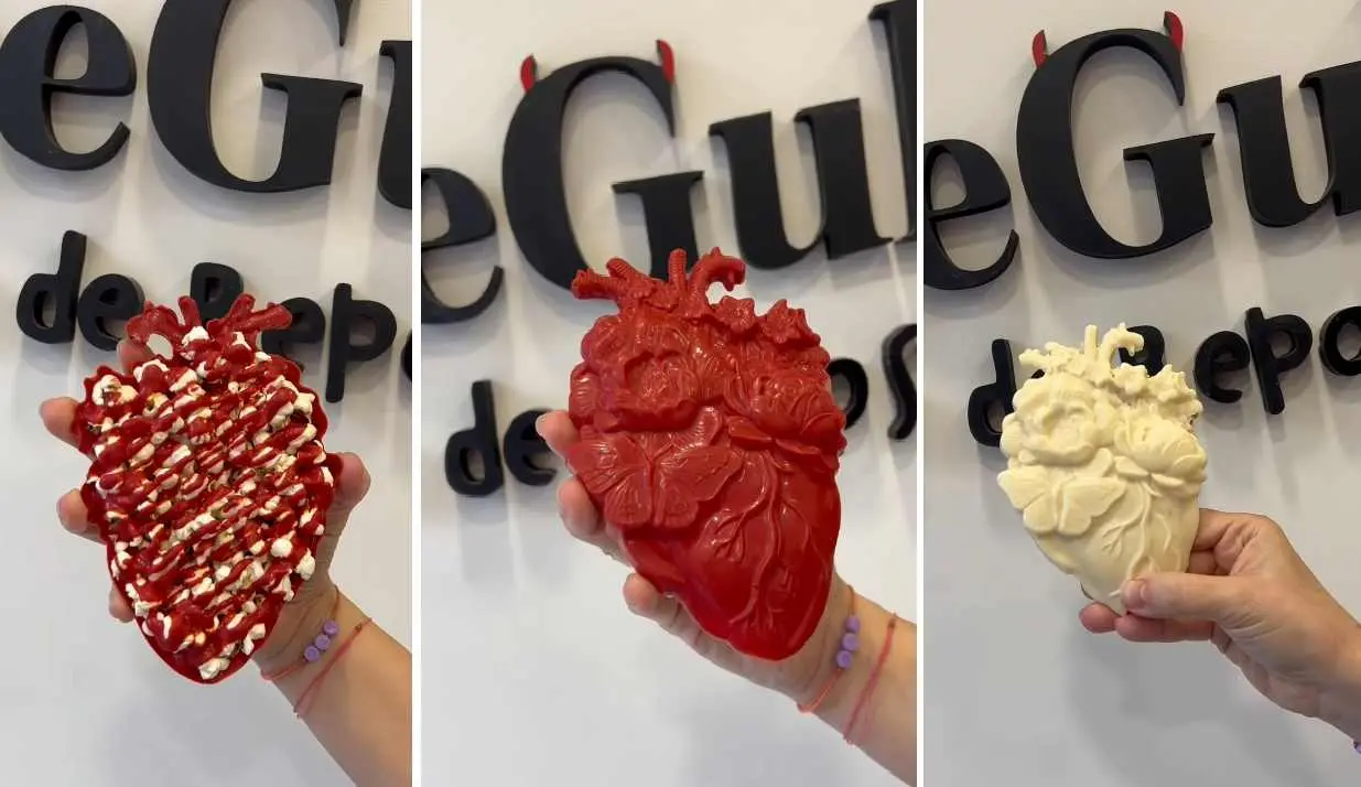 La firma leonesa DulceGula tira de innovación para San Valentín y busca conquistar el mercado nacional con una propuesta diferente: corazones de chocolate rellenos de palomitas.