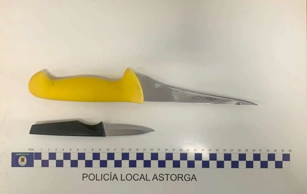 Imagen del cuchillo empleado por el agresor.