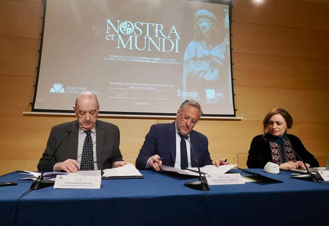 La Fundación Castilla y León ha firmado un acuerdo de colaboración con la Real Academia de Bellas Artes de San Fernando para la conservación del patrimonio cultural de Castilla y León, a través del proyecto Nostra et Mundi.