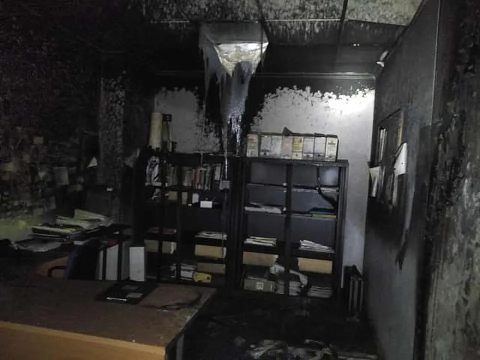 Imagen de la zona afectada por el incendio.
