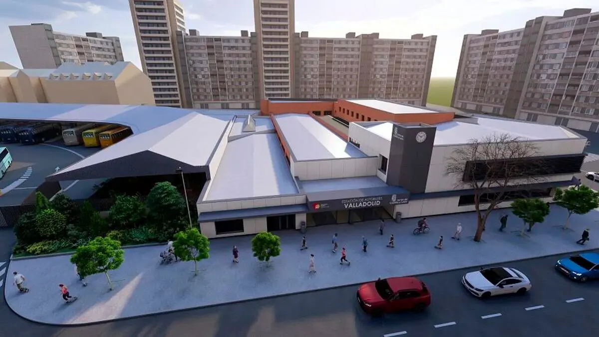Recreación del proyecto de reforma de la estación de autobuses de Valladolid.