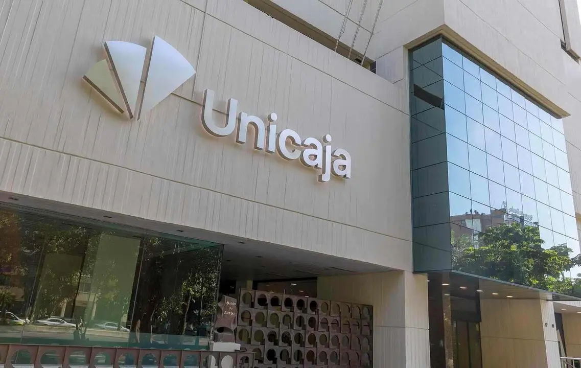 Imagen corporativa de la entidad financiera Unicaja.