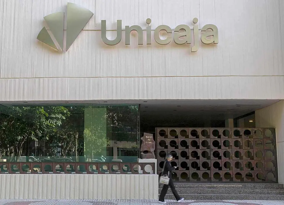 Imagen corporativa de la entidad financiera Unicaja.