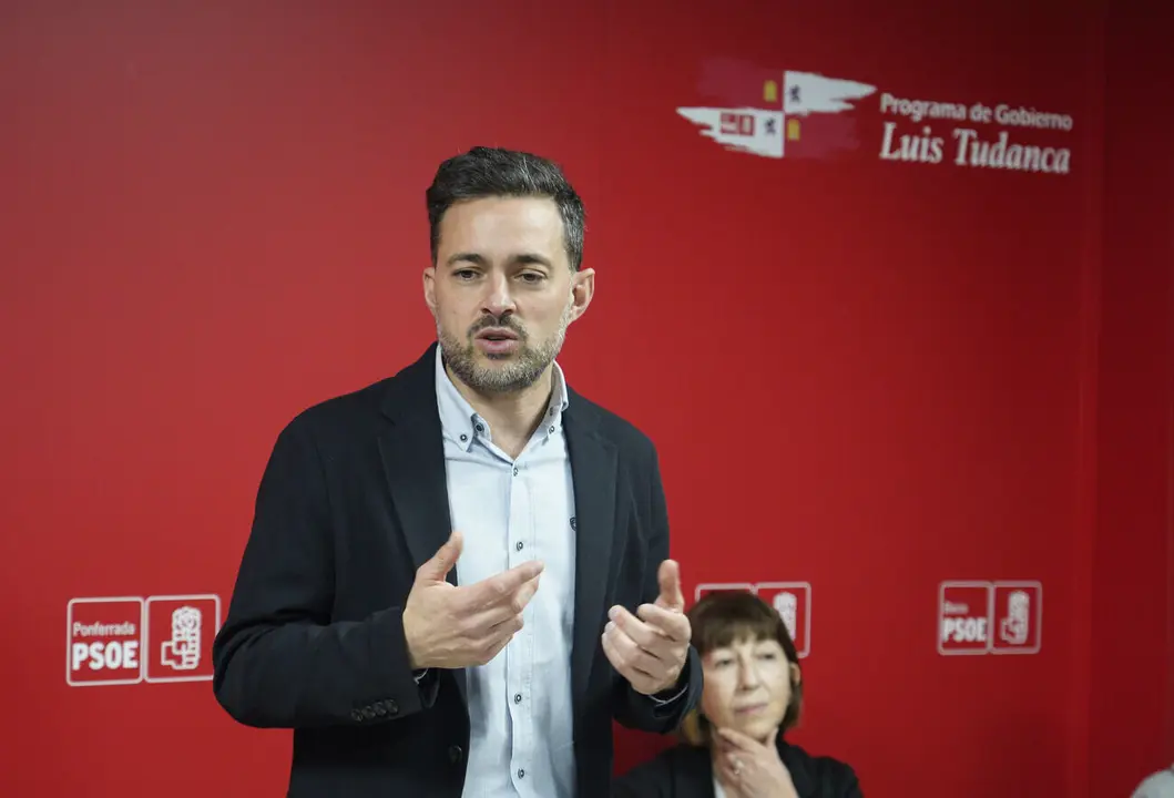 Diego Moreno, durante un acto en las primarias del PSOE de León.
