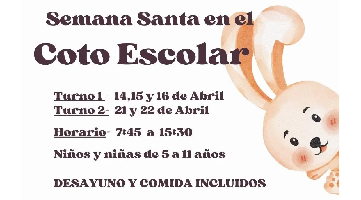 El Coto Escolar lanza su programa especial de actividades para las vacaciones de Semana Santa.
