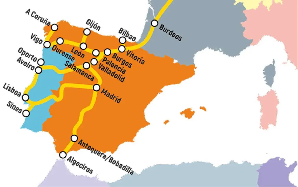 Diseños de áreas de influencia del Corredor Atlántico, donde León ha ido perdiendo fuerza de forma paulatina.