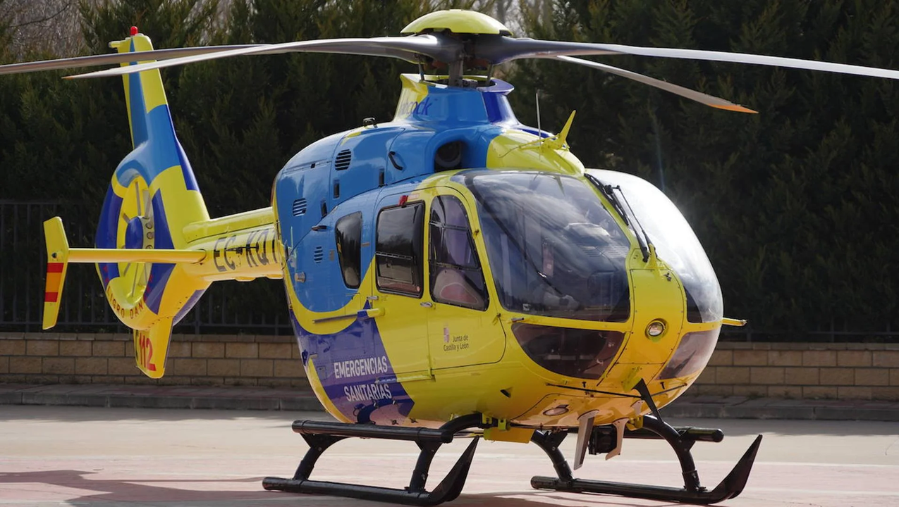 Imagen del helicóptero medicalizado de Emergencias Sacyl.