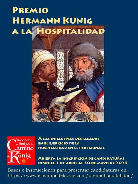 Cartel del Premio Hermann Künig a la Hospitalidad.