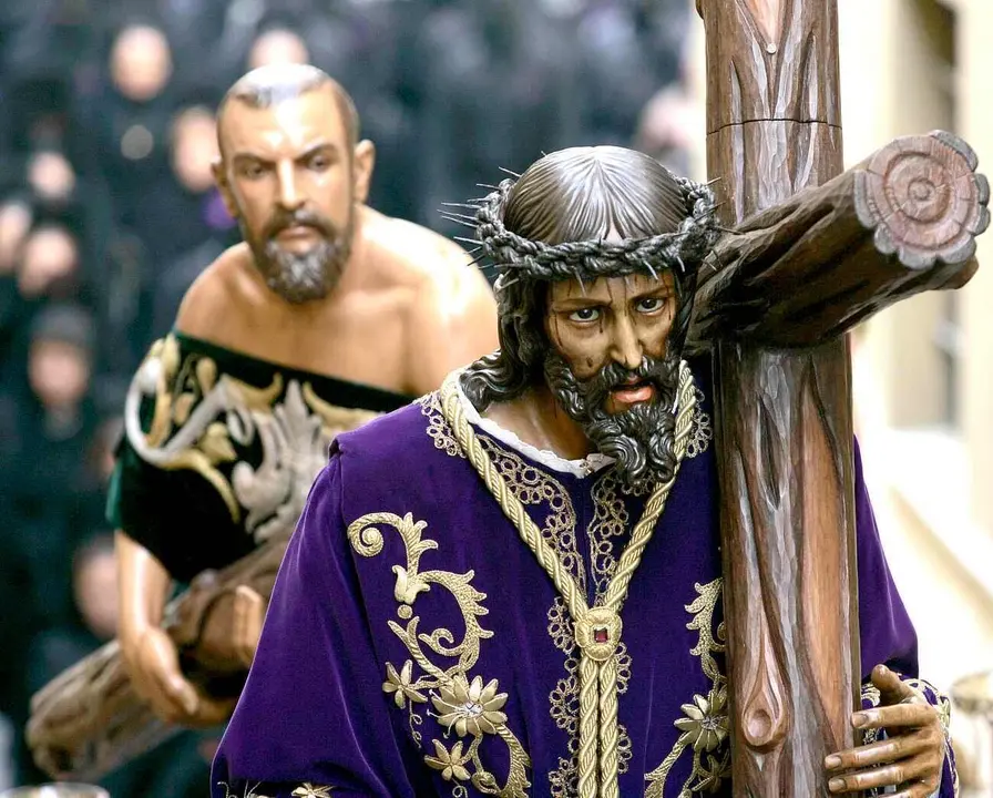 Imagen del paso 'Nuestro Padre Jesús Nazareno', titular de la Cofradía del Dulce Nombre de Jesús Nazareno de León. Foto: Campillo