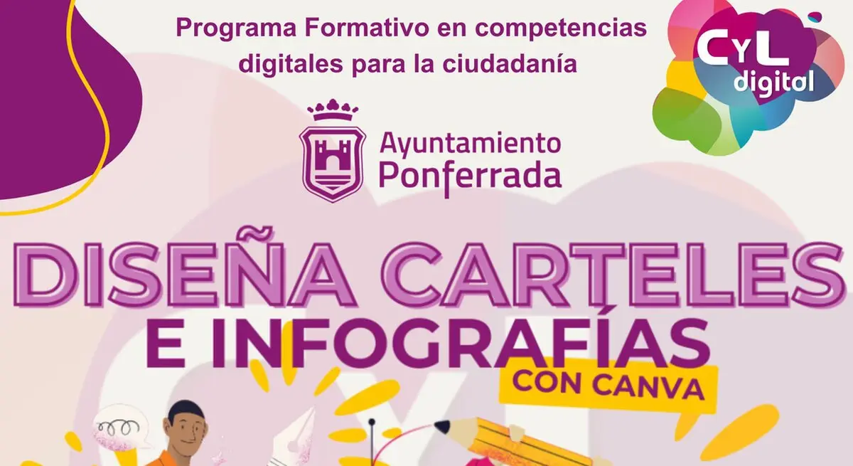 La Concejalía de Innovación del Ayuntamiento de Ponferrada presenta su programación de cursos mensuales.