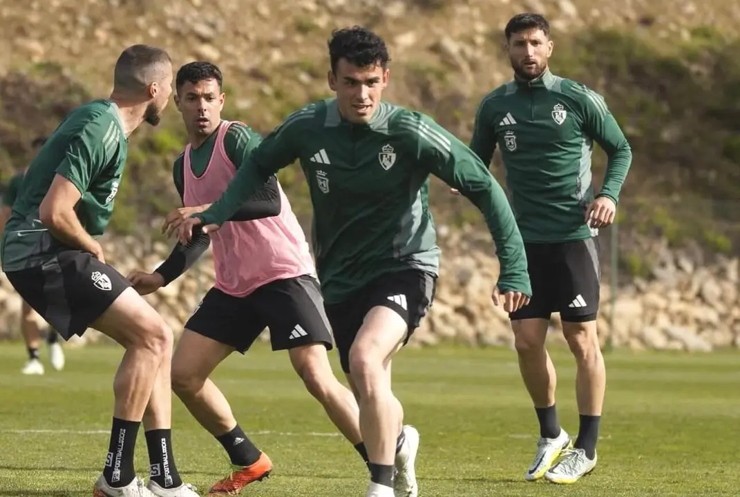 Imagen de un entreno de la Ponferradina de esta semana.