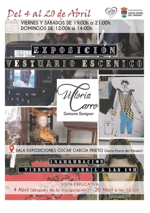 Cartel de la exposición 'Vestuario Escénico' de Victoria Martínez Carro.