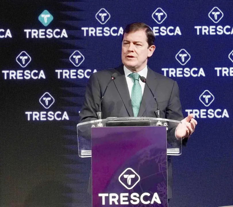 El presidente de la Junta de Castilla y León, Alfonso Fernández Mañueco, clausura la Jornada ''España en la Tormenta Geopolítica: Industria y Poder en la Era Trump'', que celebra Tresca Ingeniería.