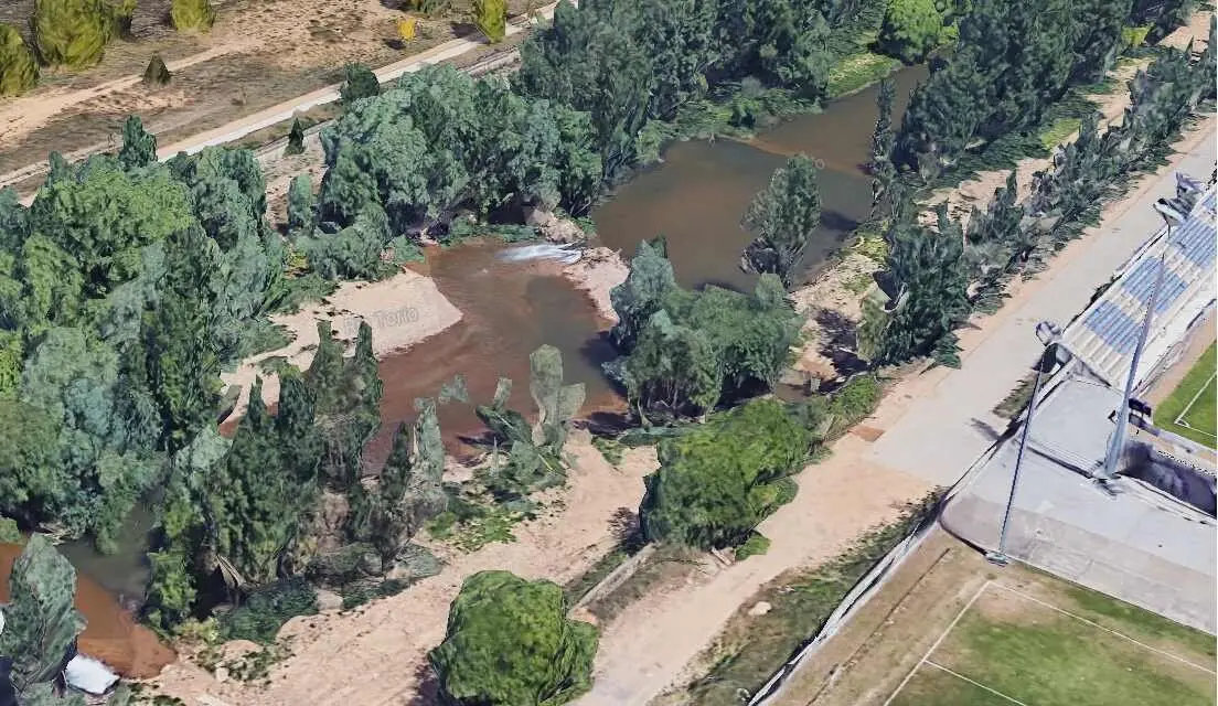 Imagen de la zona del río, obtenida de Google Maps, en la que se realizó el rescate.