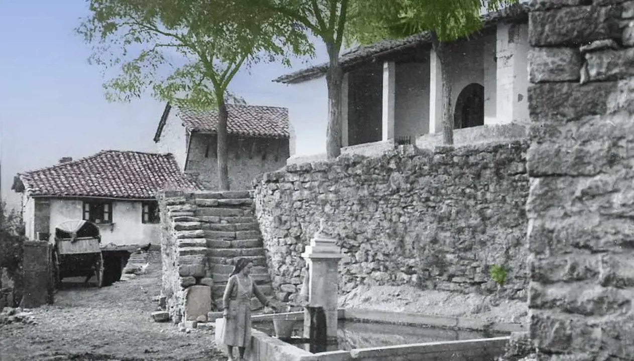 Imagen del pueblo de Utrero editada por la asociación Amigos del Porma (amigosdelporma.com).
