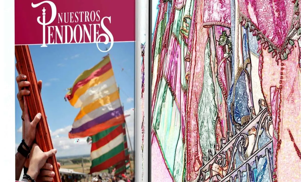 Imagen parcial del cartel promocional del libro sobre los pendones leoneses.