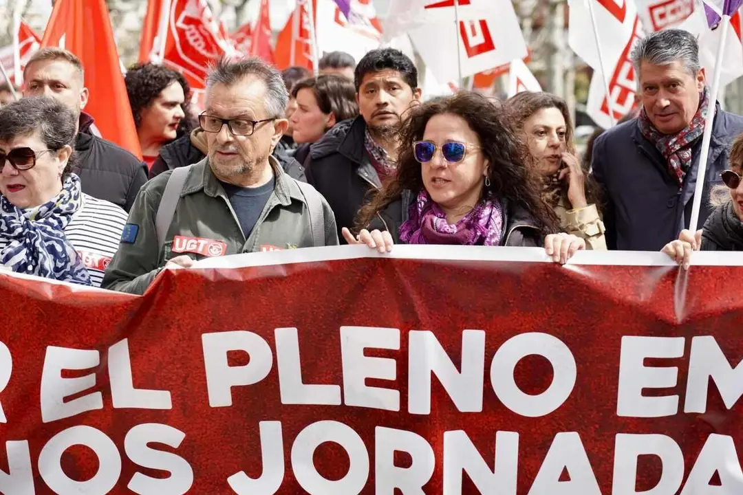 Manifestación en León con motivo del 1º de Mayo.