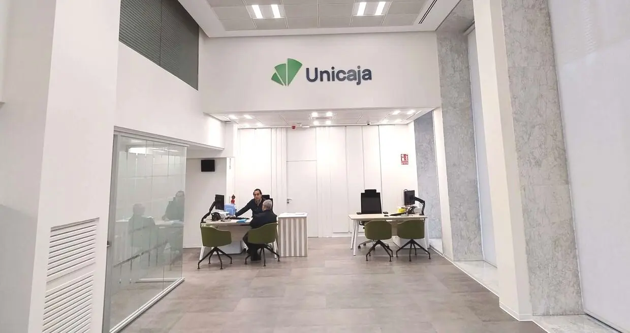 Imagen de oficinas de Unicaja.