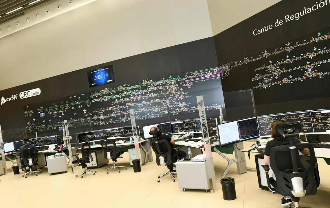 Imagen de la pantalla gigante del CRC de León.