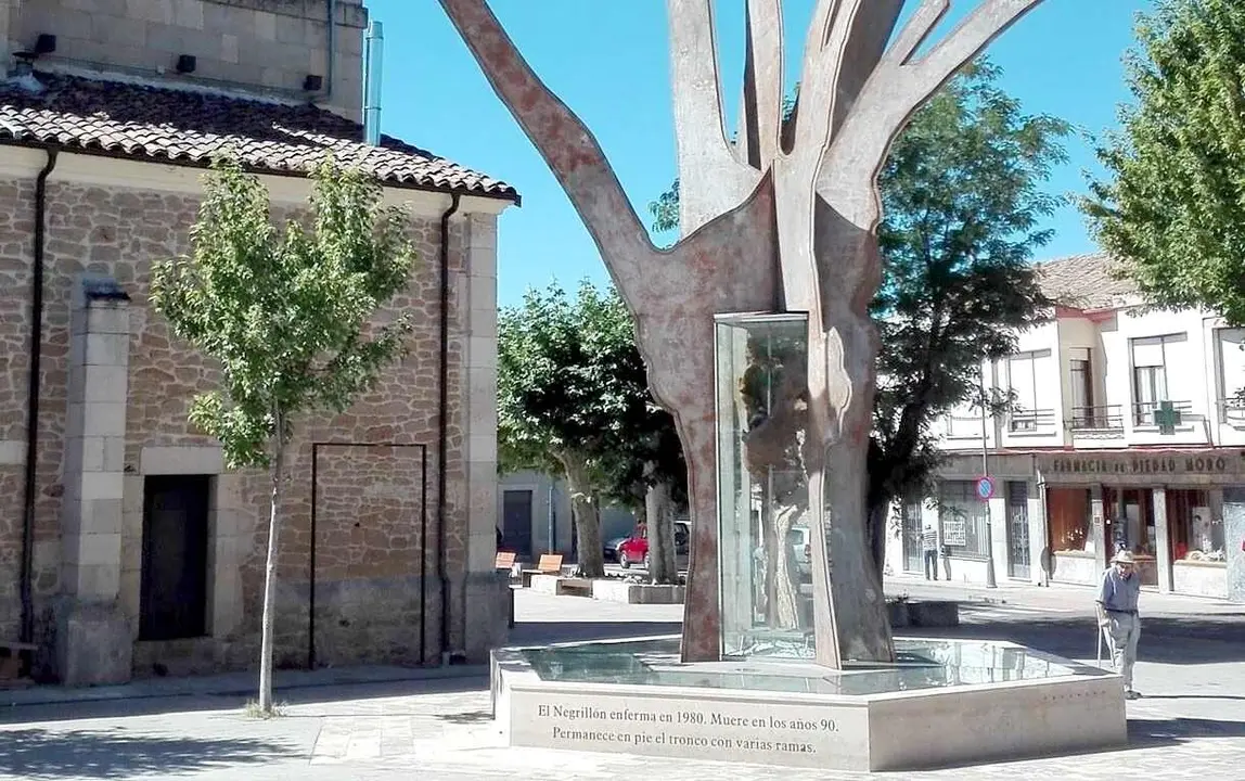 Imagen de la Plaza del Negrillón, en Boñar.