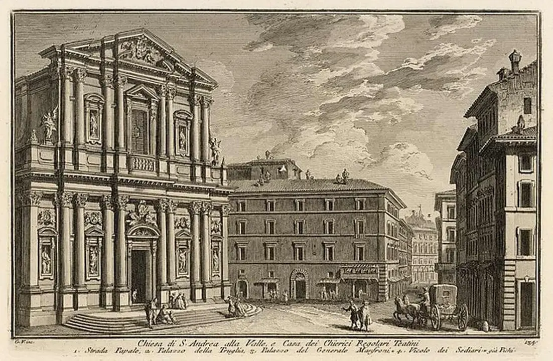 Sant. Andrea de la Valle. Por Giusepe Vasi.