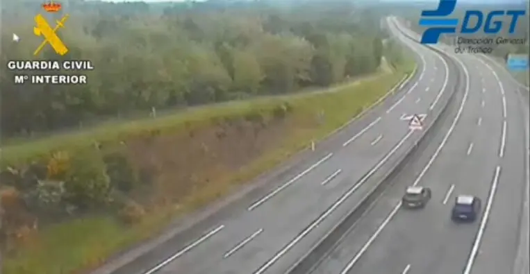 Imagen de la carrera ilegal en Ourense.