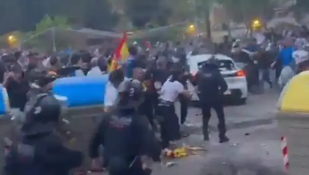 Momento del atropello múltiple en Cornellá.