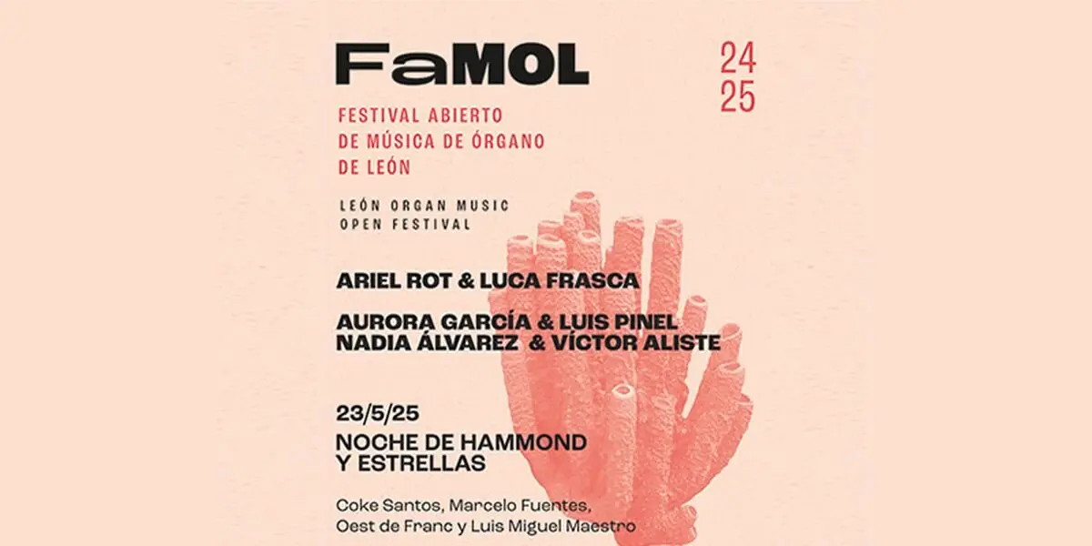 Cartel del concierto 'Noche de Hammond y estrellas', que cerrará el Festival Abierto de Música de Órgano de León