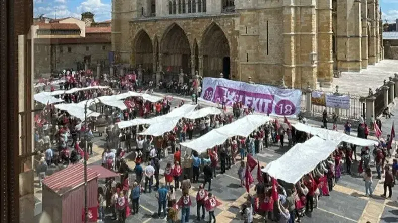 Manifestación por la autonomía leonesa 'Lexit' en León.